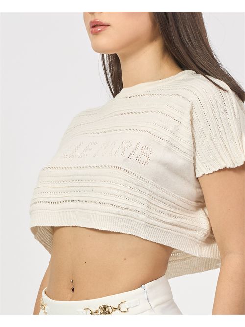 T-shirt cropped Gaelle Paris con logo GAELLE PARIS | GAABW04238BI67